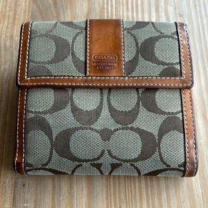 Coach logo bifold wallet